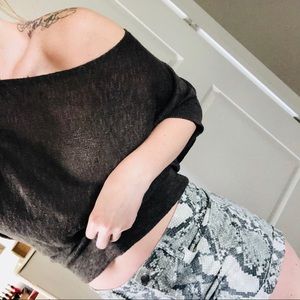 AGACI/ crochet olive top